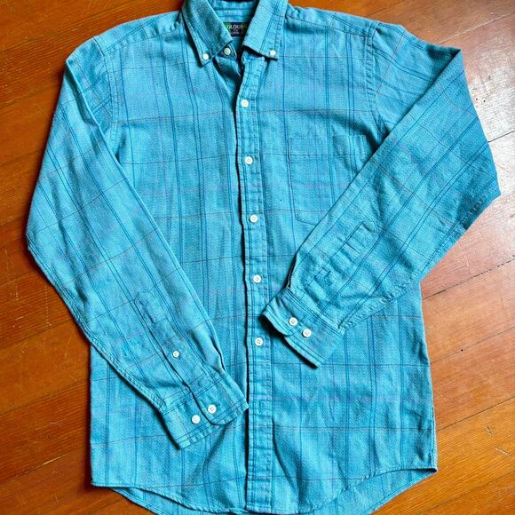 Vtg Alexander Julian Men's Blue Plaid Long Sleeve Button Down Shirt Size S - Picture 1 of 3